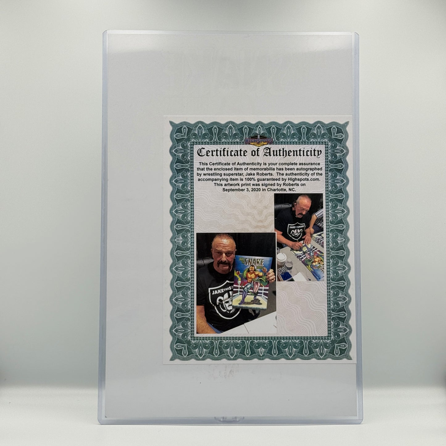 Jake The Snake Roberts Signed 11x17 Poster - WWF WWE Wrestling