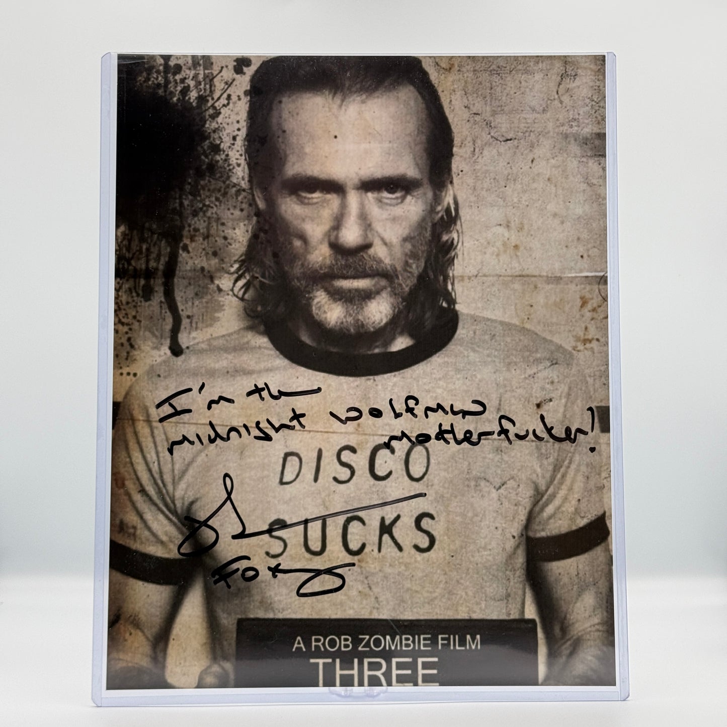 Rob Zombie's 3 From Hell Richard Brake Signed 11x14 Picture