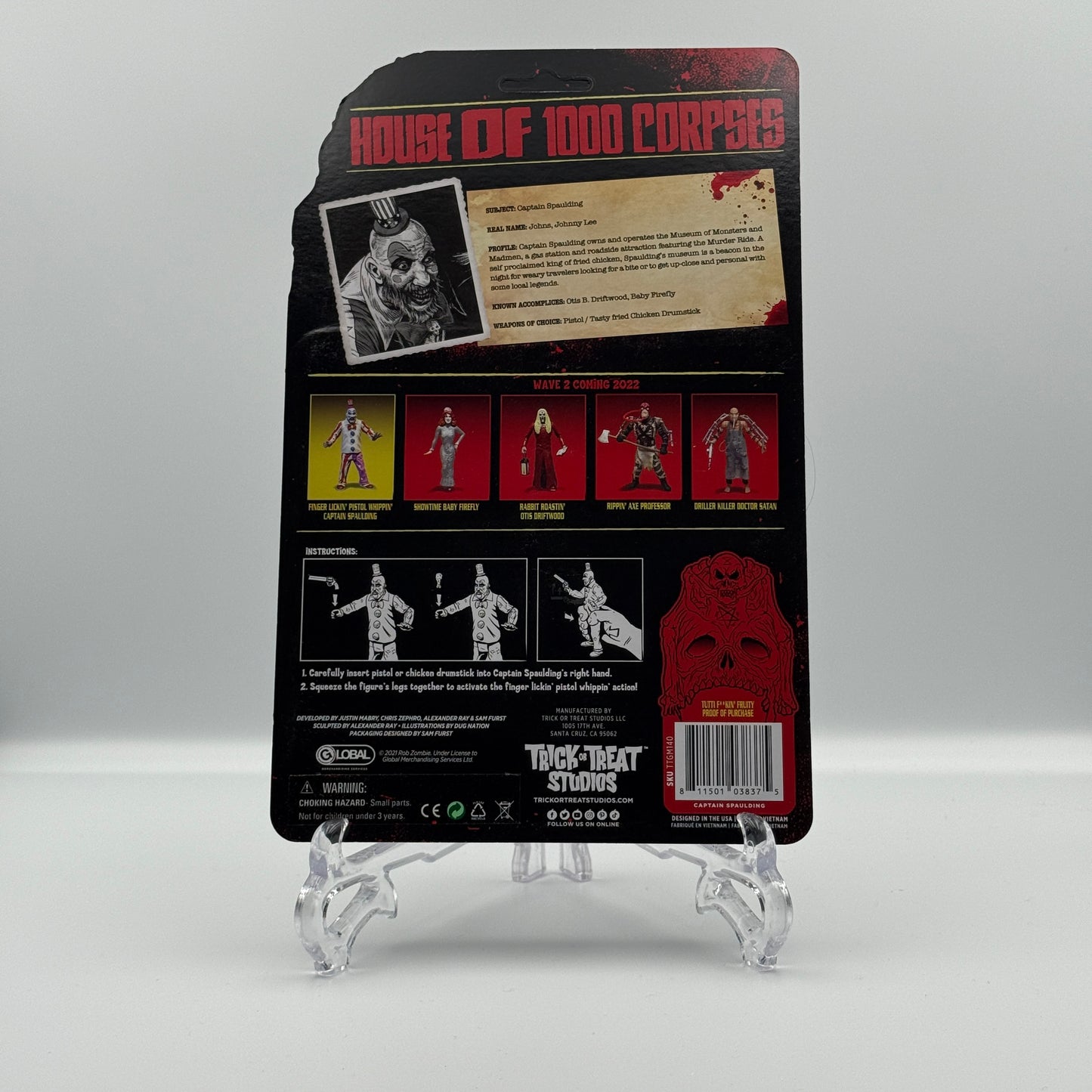 Rob Zombie's House Of 1000 Corpses Captain Spaulding TOTS Figure