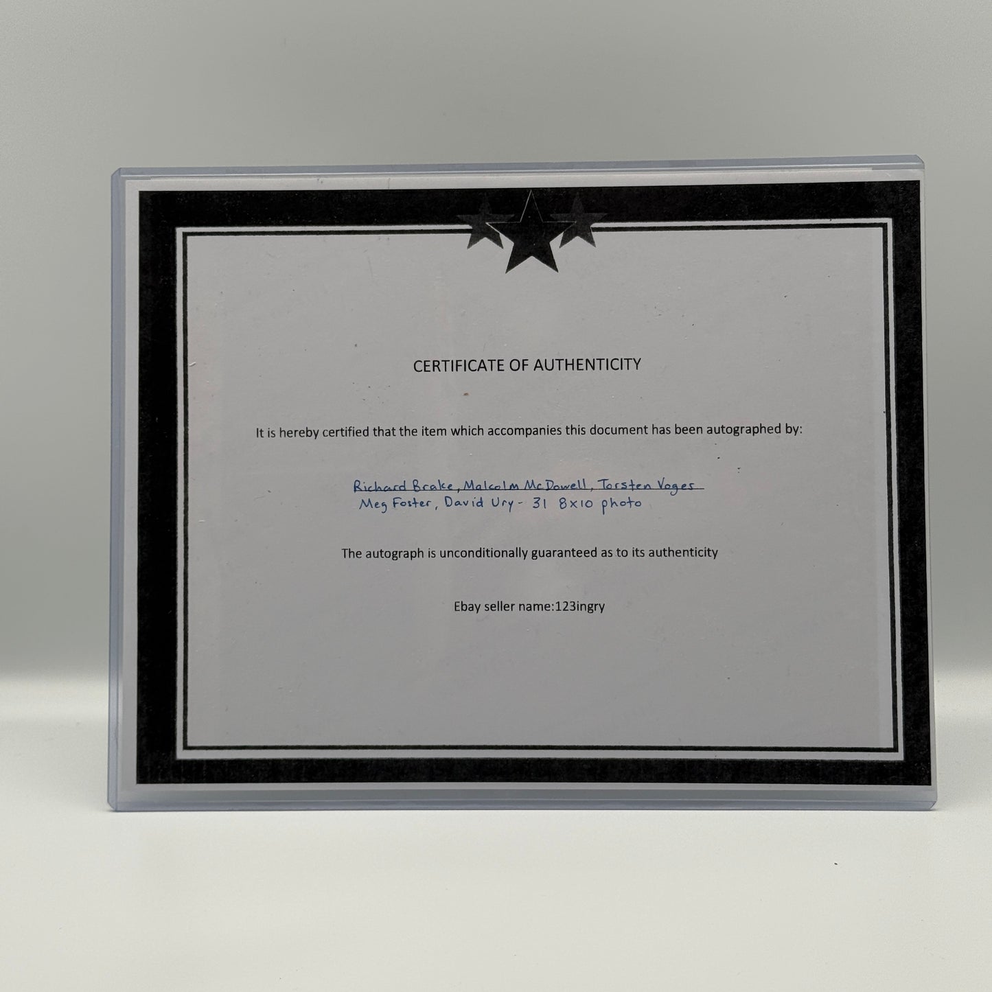 Rob Zombie's 31 Cast Signed 8x10 Malcolm Mcdowell Richard Brake Torsten Voges Meg Foster & David Ury