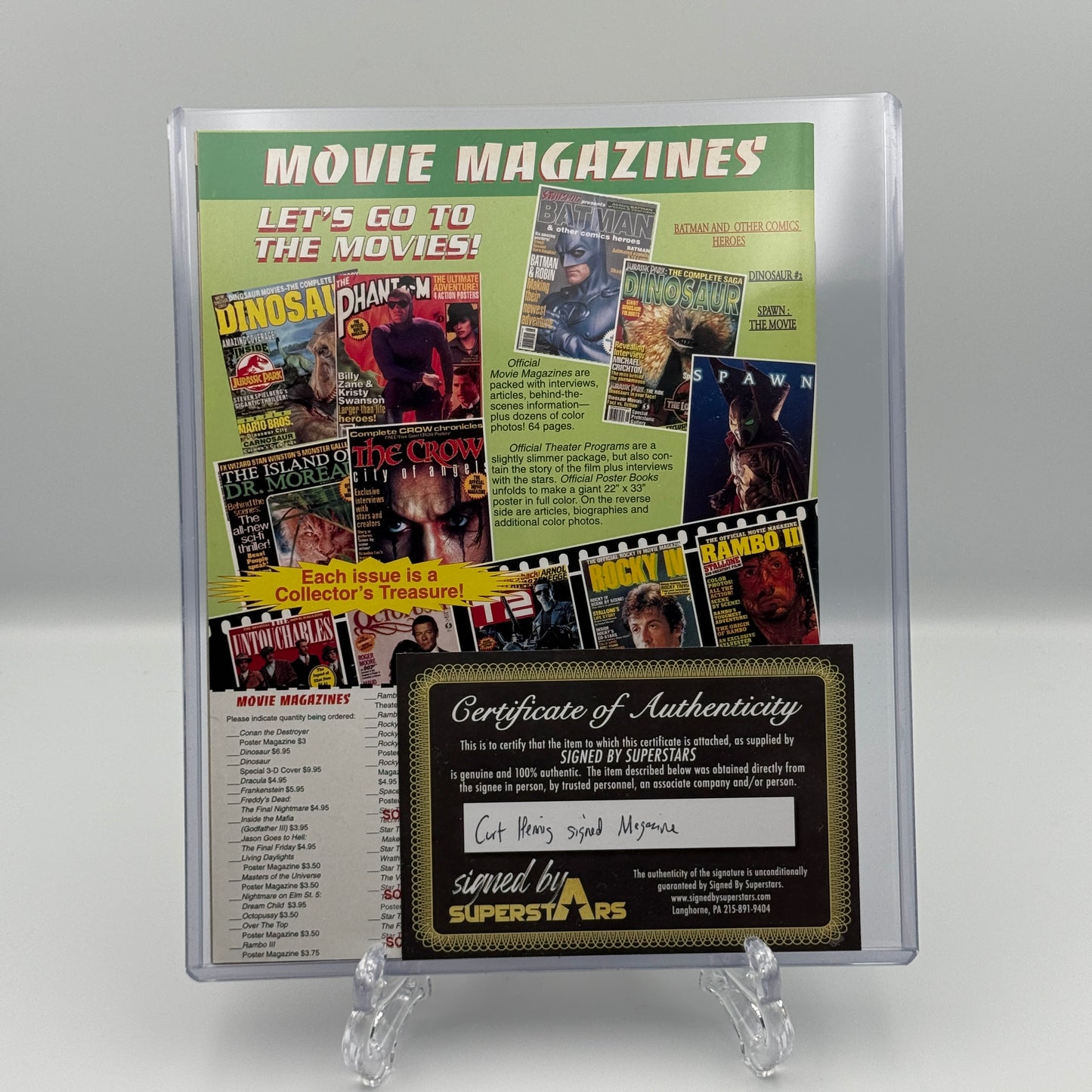 Curt Hennig Mr. Perfect Signed Ringside Wrestling Magazine COA WCW