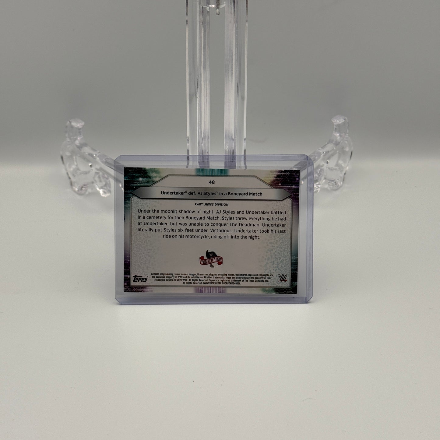 Undertaker & AJ Styles Dual Signed Trading Card - WWE Wrestling