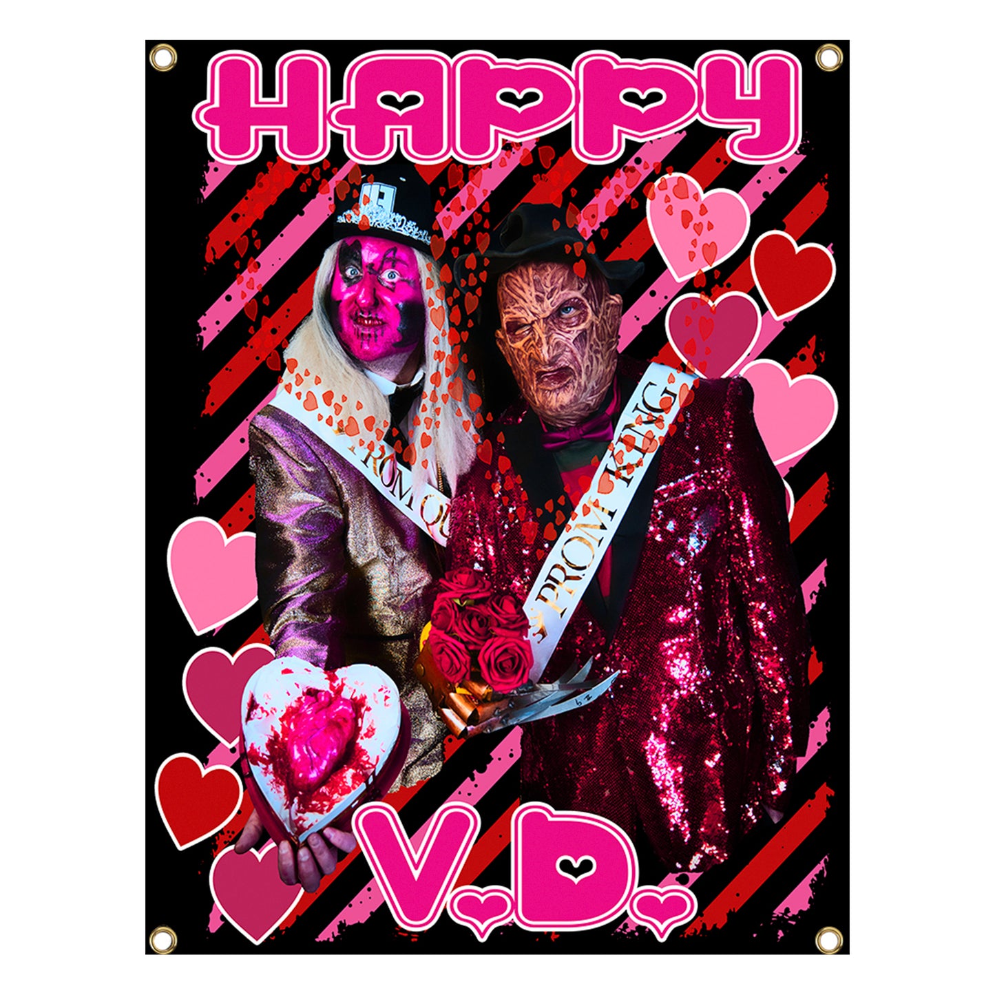Fabric Flag - Happy V.D.