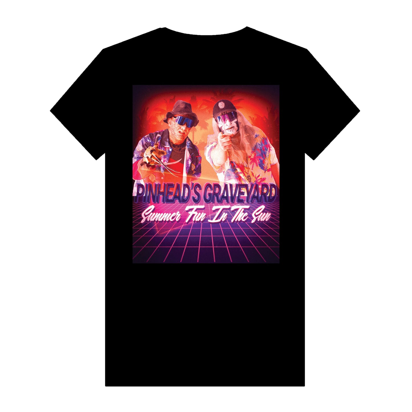 Pinhead's Graveyard T-Shirt - Summer Fun In The Sun with Freddy & Otice