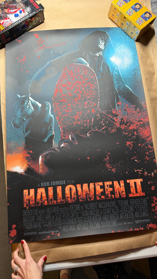 Rob Zombie's Halloween 2 II Tyler Mane Signed Poster Rare Artwork Print