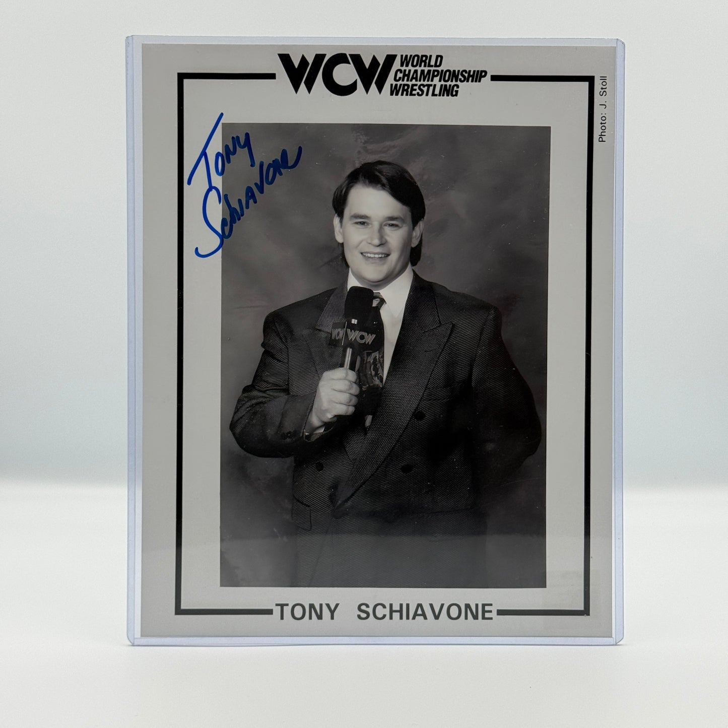 Tony Schiavone Signed 8x10 Photo - WCW Wrestling