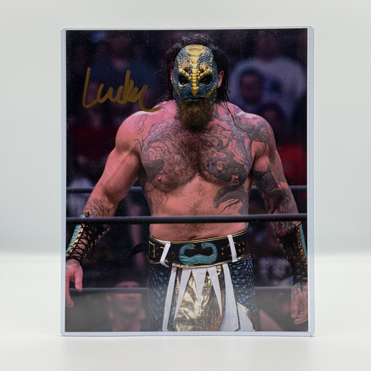 Luchasaurus Signed 8x10 Photo - AEW Wrestling