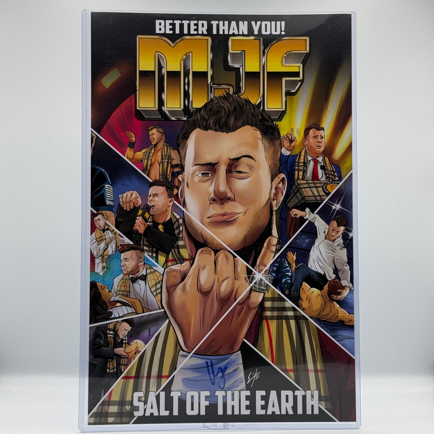 MJF Maxwell Jacod Friedman Signed 11x17 Poster - AEW Wrestling