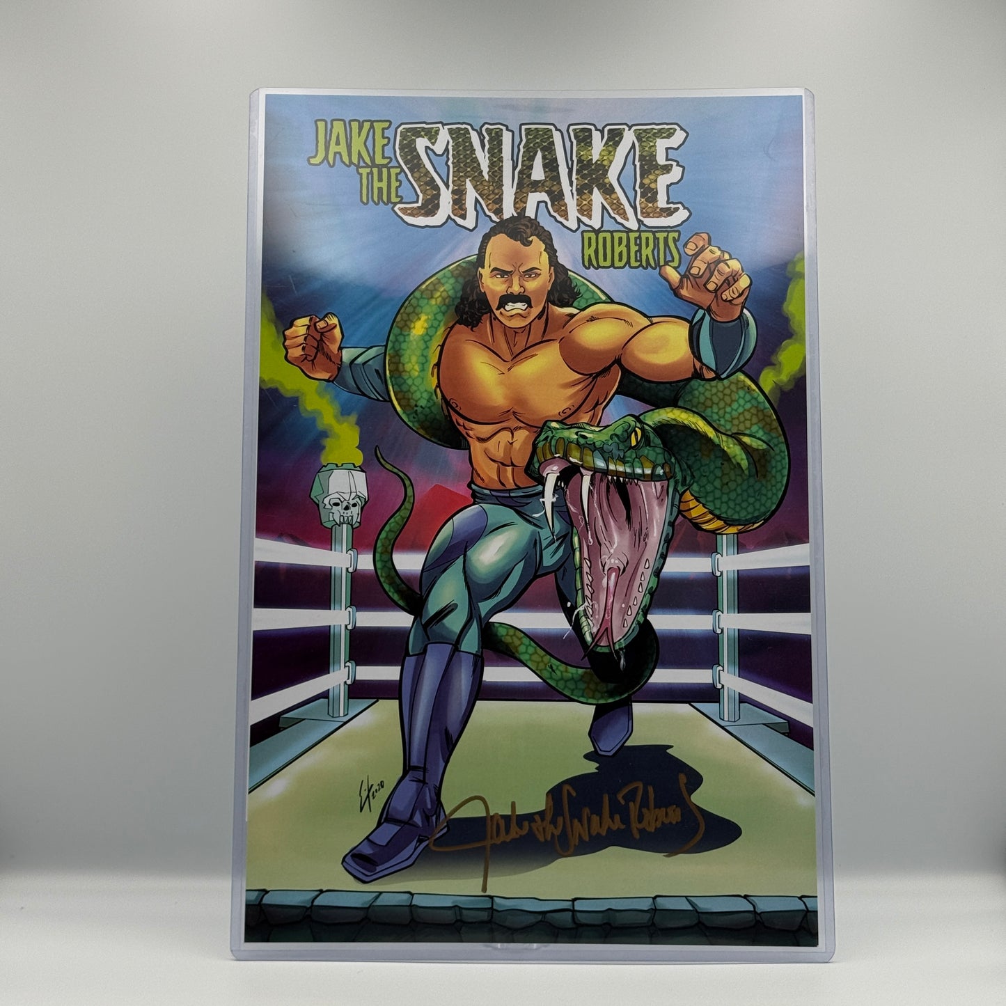Jake The Snake Roberts Signed 11x17 Poster - WWF WWE Wrestling