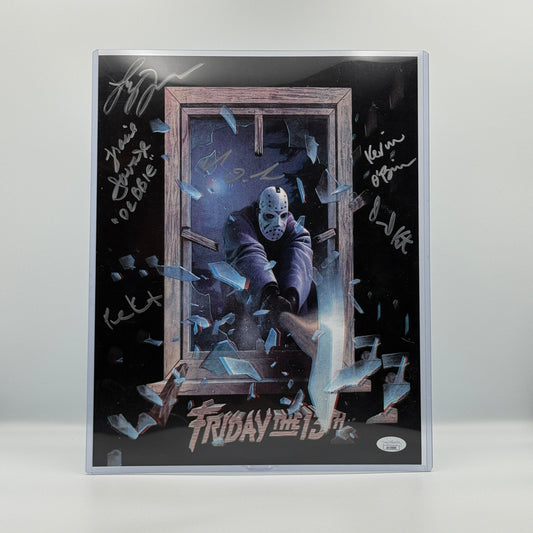 Friday The 13th Part 3 3D Cast Signed Picture 11x14" Jason Voorhees JSA