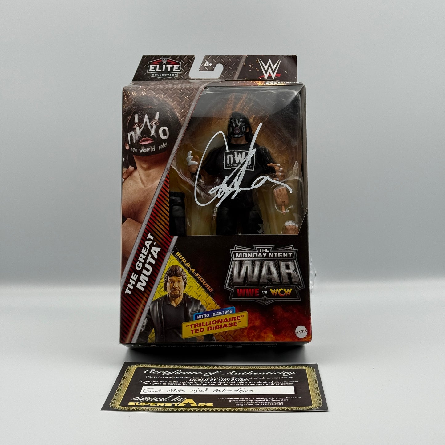Great Muta Signed WWE Elite Monday Night War Action Figure - WCW Wrestling