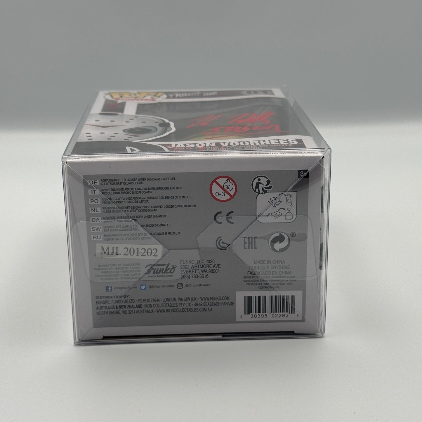 Friday The 13th Kane Hodder Jason Voorhees Signed Funko Pop #01 JSA