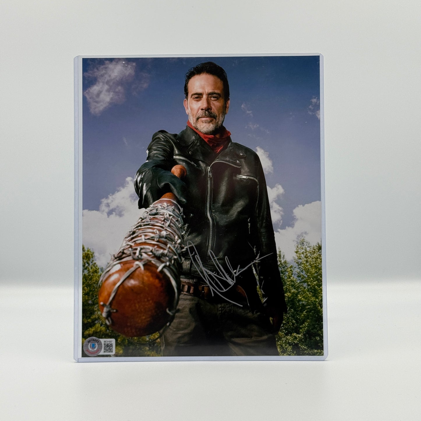 The Walking Dead Jeffrey Dean Morgan Negan Signed 8x10 Photo Beckett