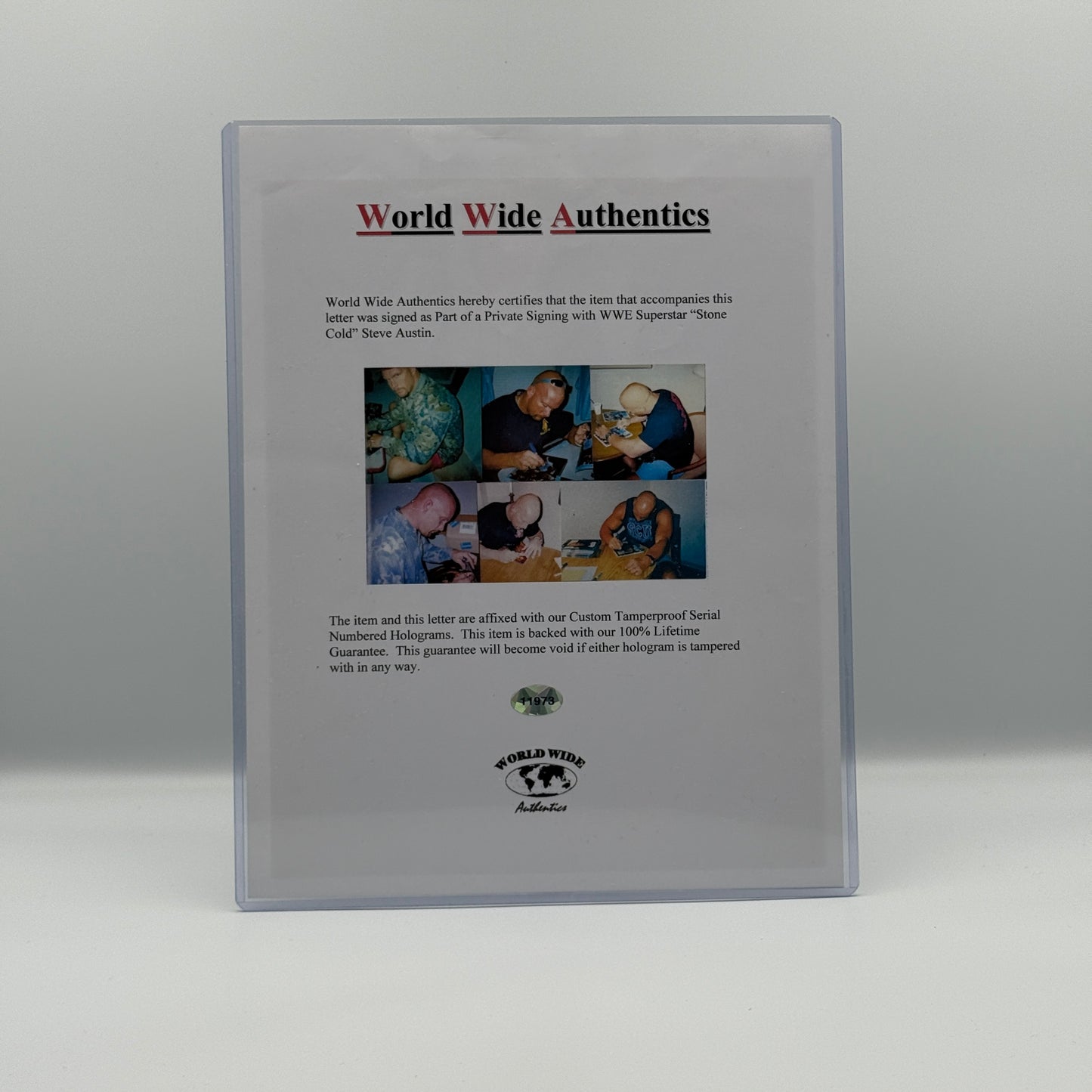 Stone Cold Steve Austin Signed 8x10 Photo - WWF WWE Wrestling