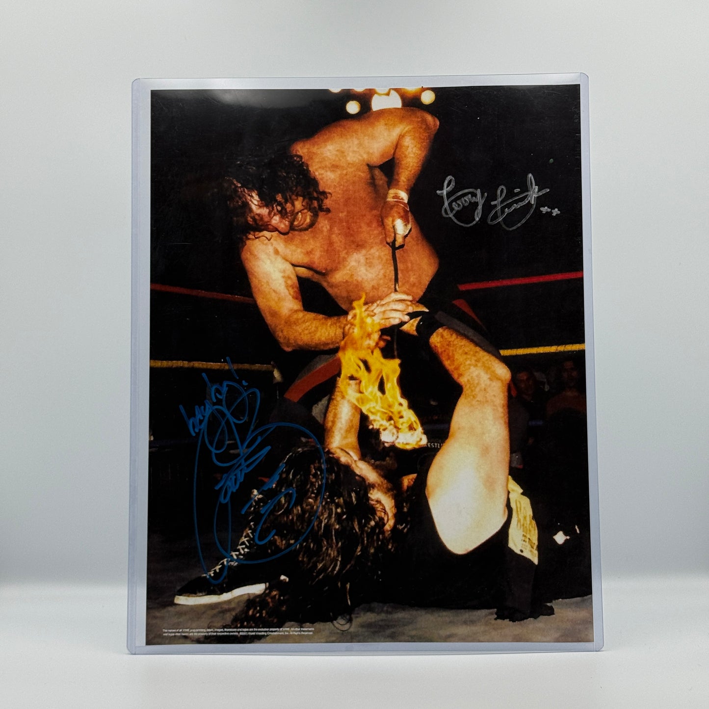 Cactus Jack Mick Foley & Terry Funk Dual Signed 11x14 Photo - ECW WWF Wrestling