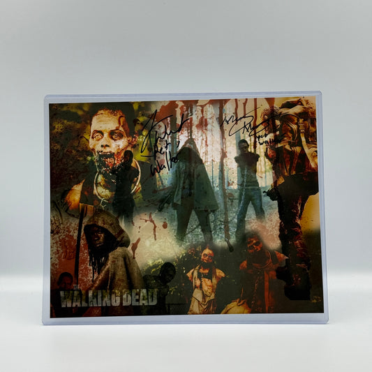 The Walking Dead Michonne's Pet Zombies Dual Signed 8x10 Moses Moseley & Theshay West