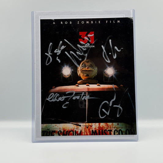 Rob Zombie's 31 Cast Signed 8x10 Malcolm Mcdowell Richard Brake Torsten Voges Meg Foster & David Ury