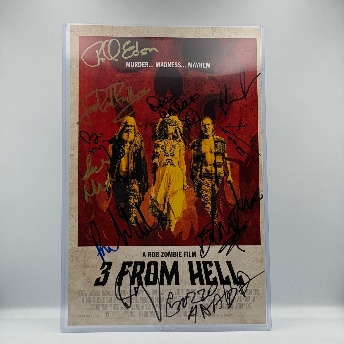 Rob Zombie's 3 From Hell Cast Signed Promo 11x17 Poster Bill Moseley Danny Trejo
