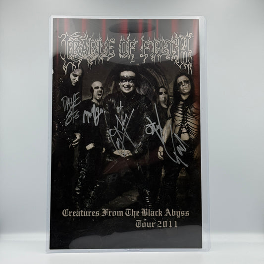 Cradle Of Filth 11x17 Band Signed Mini Poster 2011 Tour - Dani Filth