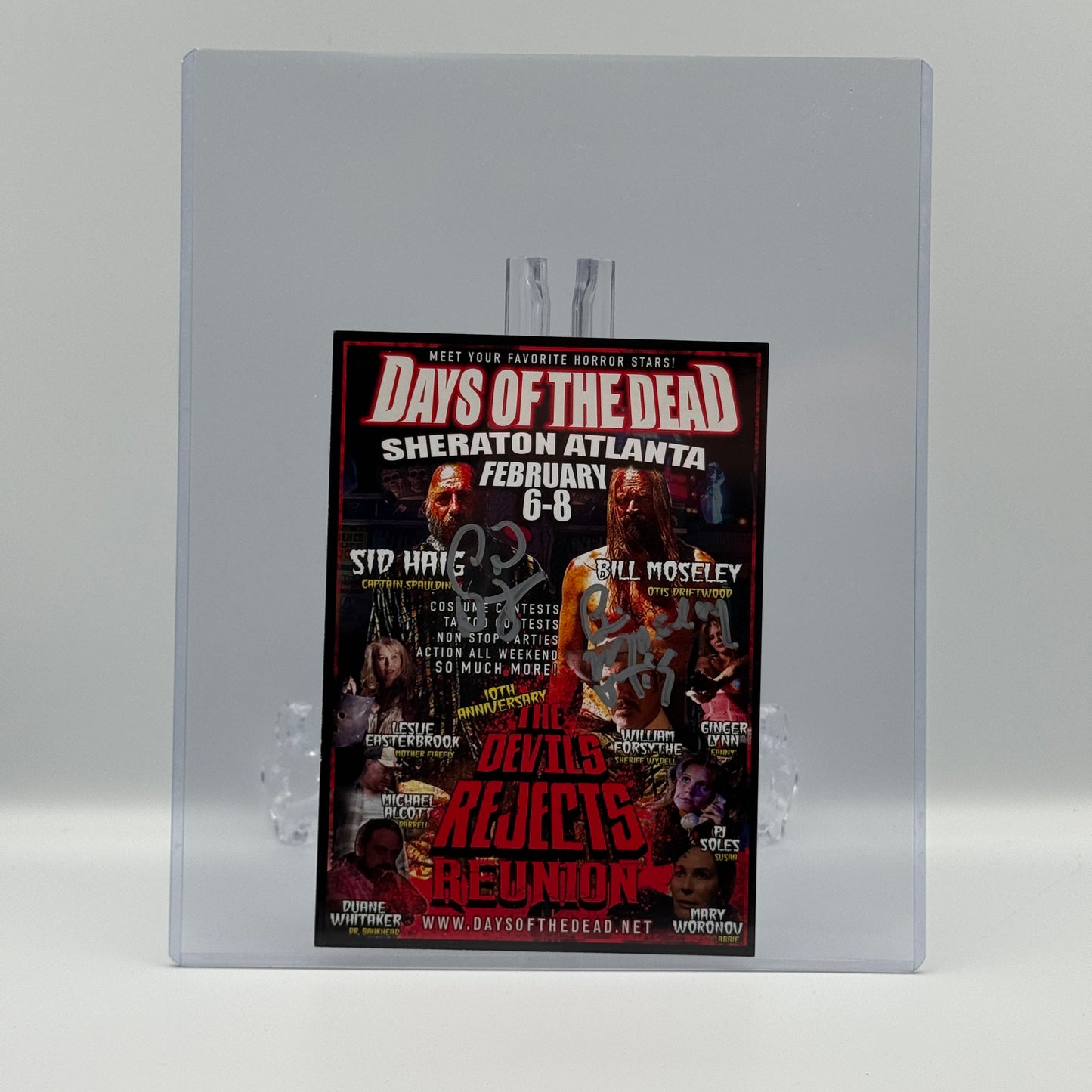 Rob Zombie's The Devil's Rejects Dual Signed Promo Card Sid Haig & Bill Moseley