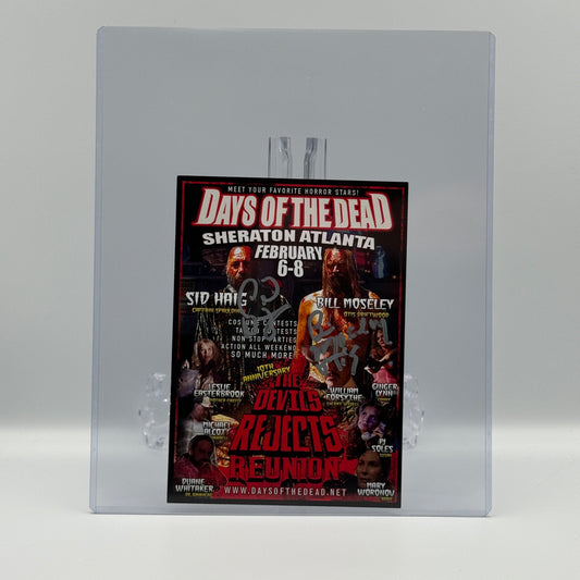 Rob Zombie's The Devil's Rejects Dual Signed Promo Card Sid Haig & Bill Moseley