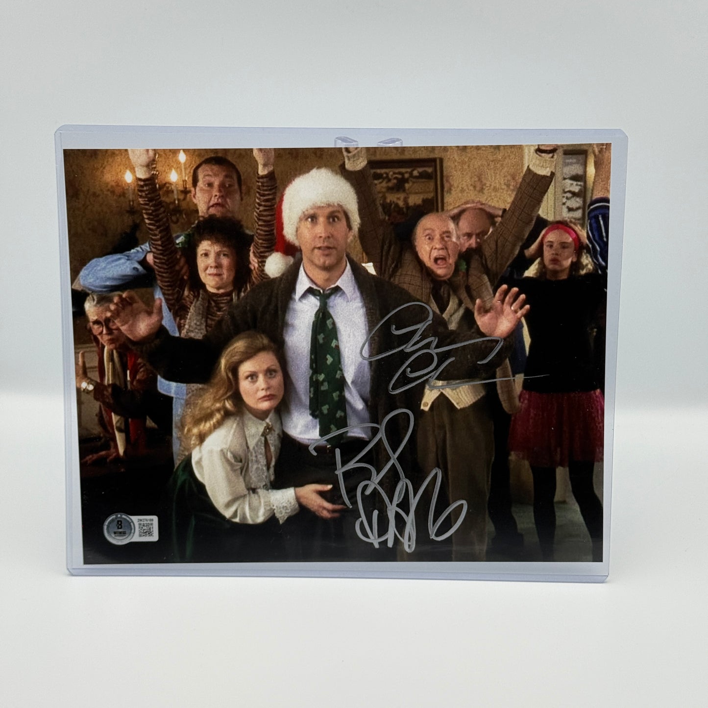 Chevy Chase & Beverly D'Angelo Signed 8x10 Photo Christmas Vacation Beckett