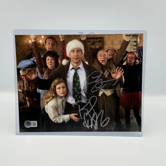 Chevy Chase & Beverly D'Angelo Signed 8x10 Photo Christmas Vacation Beckett