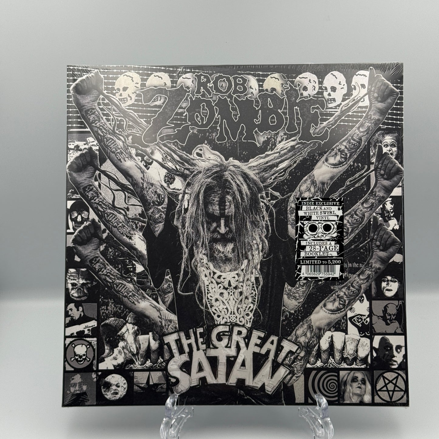 Rob Zombie - The Great Satan Indie Exclusive "Black & White Swirl" Vinyl Variant Record