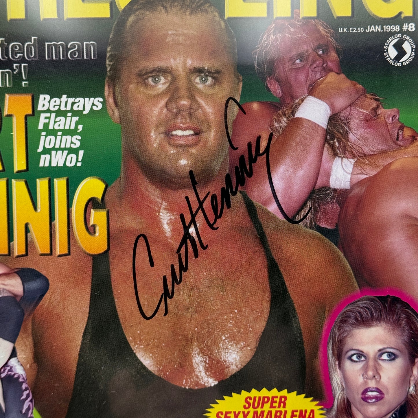Curt Hennig Mr. Perfect Signed Ringside Wrestling Magazine COA WCW