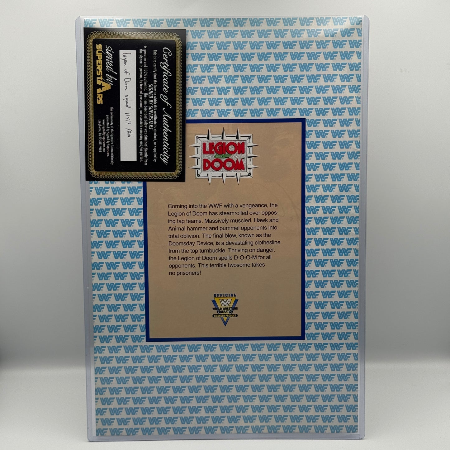 Legion Of Doom Dual Signed 11x17 Poster with COA - WWF Wrestling