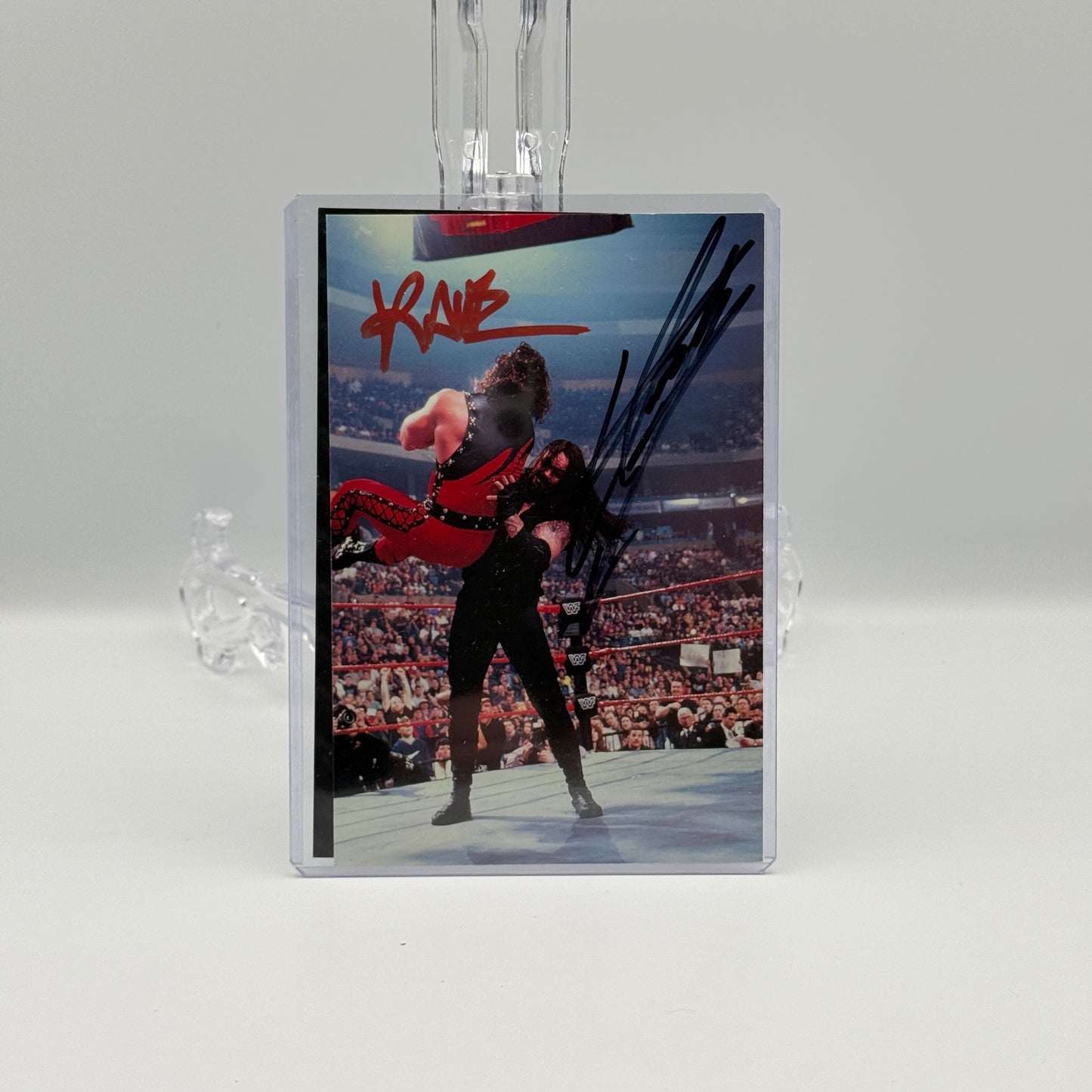 Undertaker & Kane Dual Signed Postcard - WWF Wrestling