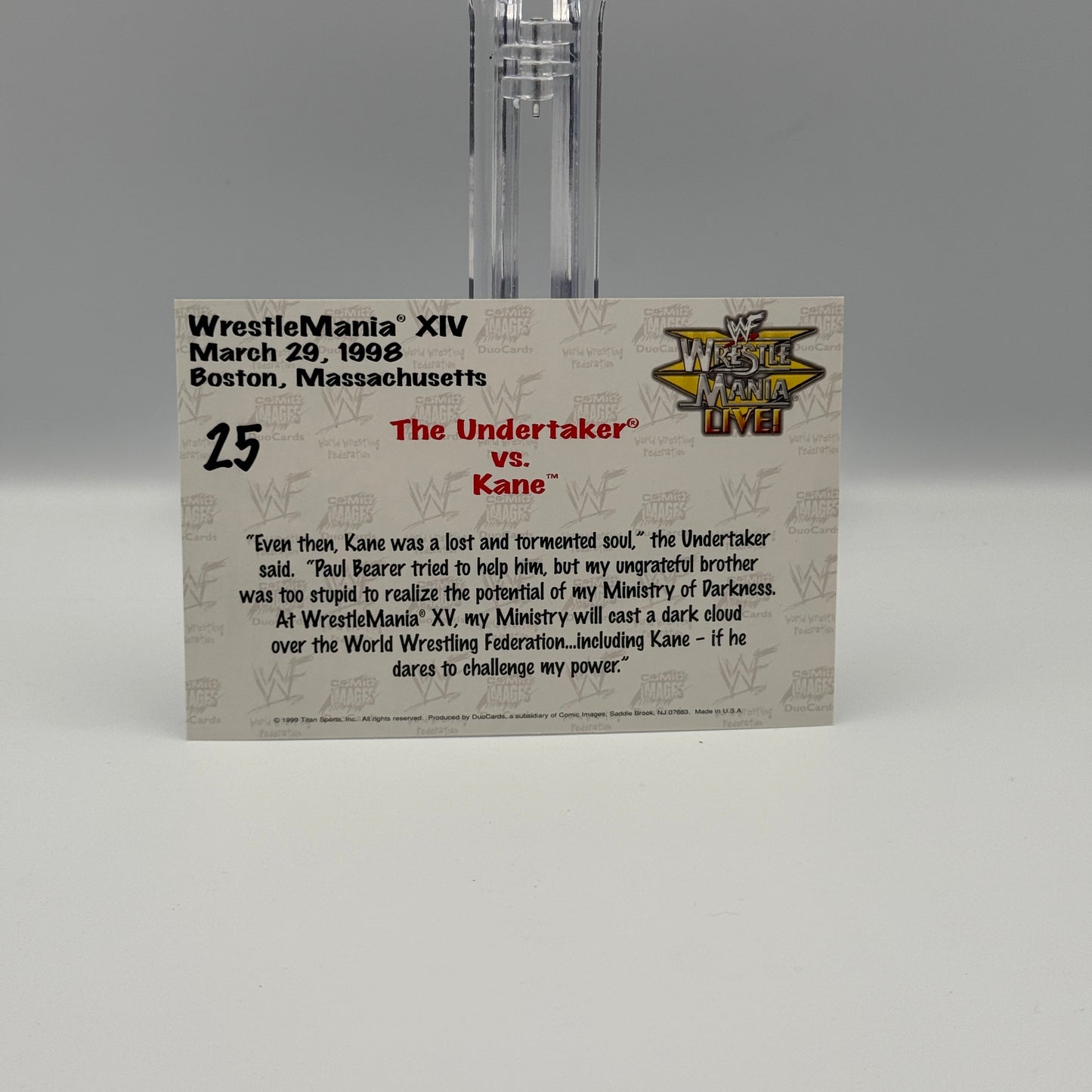 Undertaker & Kane Dual Signed Postcard - WWF Wrestling